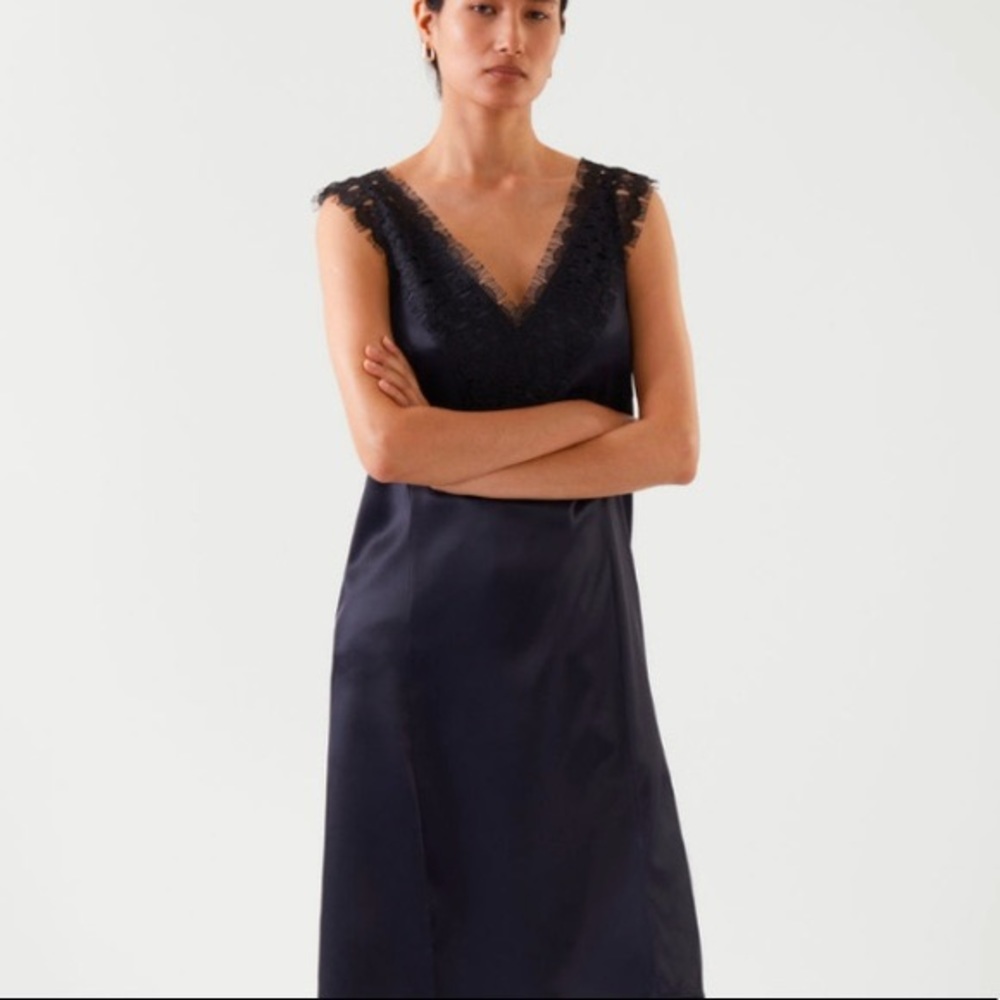COS Acetate Lace Dress 34 *Flaws*